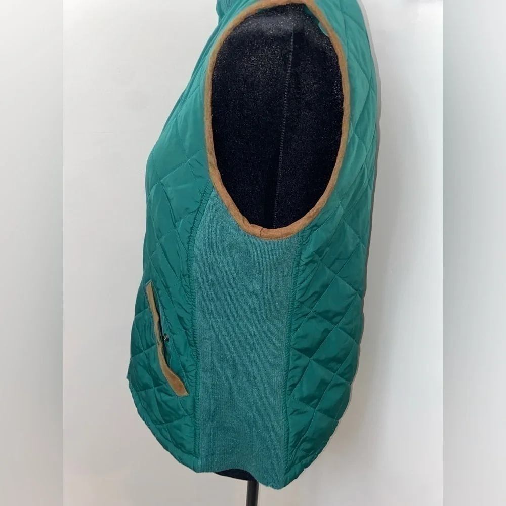 Croft & Barrow Womens Green Quilted Vest Size Small - Picture 5 of 5